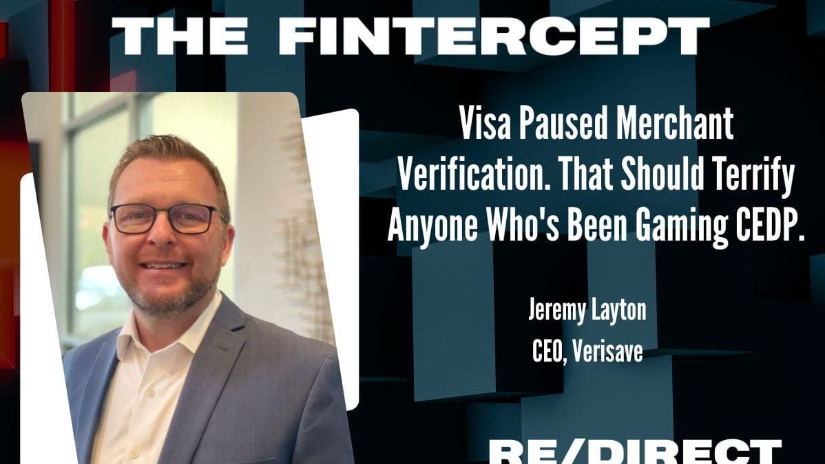 The Fintercept — Visa Paused Merchant Verification article cover