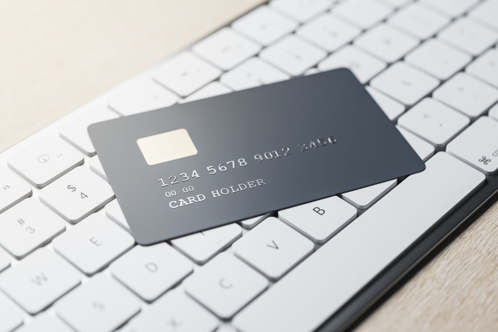 card on keyboard
